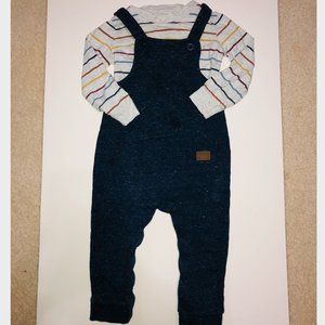Overall & Long-Sleeve Shirt Set